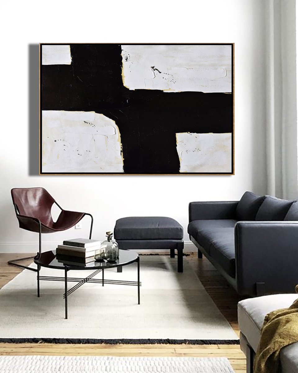 Horizontal Palette Knife Minimalist Art #C32Z - Click Image to Close